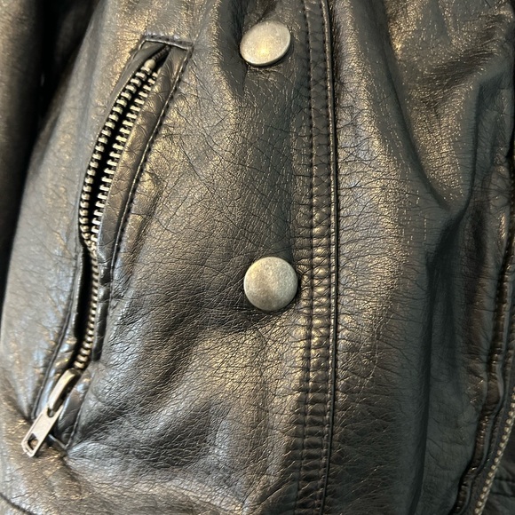 Free People black leader biker jacket - Picture 4 of 5